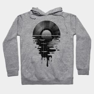 Cool Music Vinyl Retro Vintage Grey Hoodie